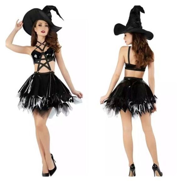 NWT Yandy Starline Pentagram Goth Witch Halloween Costume medium role play - Picture 1 of 6